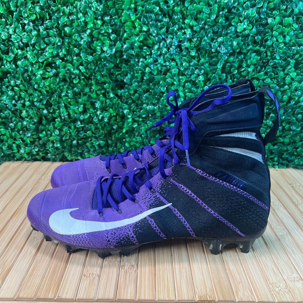 Nike Vapor Untouchable 3 Elite Flyknit 'Ravens' Black Purple Sz 14 AO3006-004